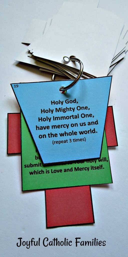 Divine Mercy Chaplet prayer ring printed in color