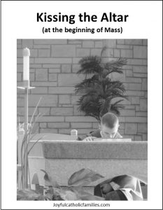 kissing the altar page in "Come Celebrate! The Mass in Pictures"