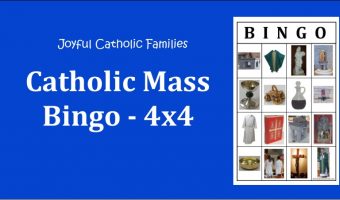Catholic Mass BINGO 4x4 post picture