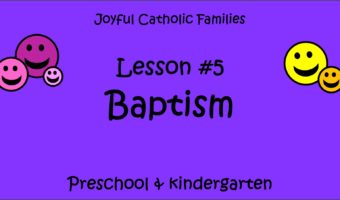 Year 1, Lesson #5, Baptism post picture